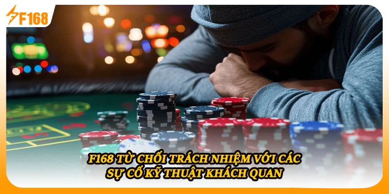 F168 từ chối trách nhiệm với các sự cố kỹ thuật khách quan