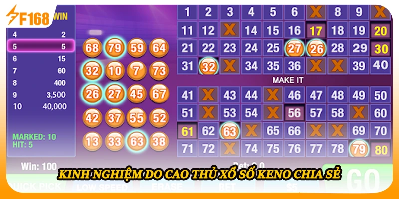 Kinh nghiệm do cao thủ xổ số Keno chia sẻ