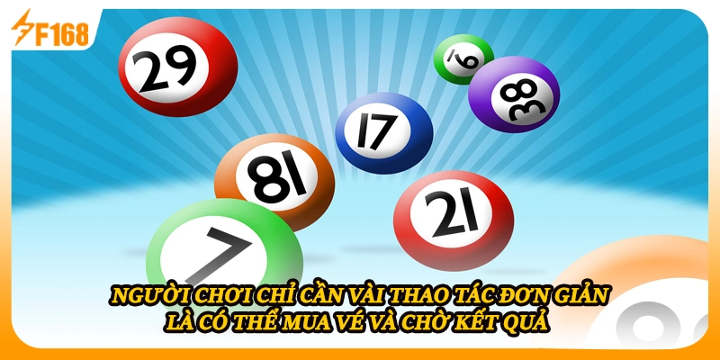 Người chơi chỉ cần vài thao tác đơn giản là có thể mua vé và chờ kết quả